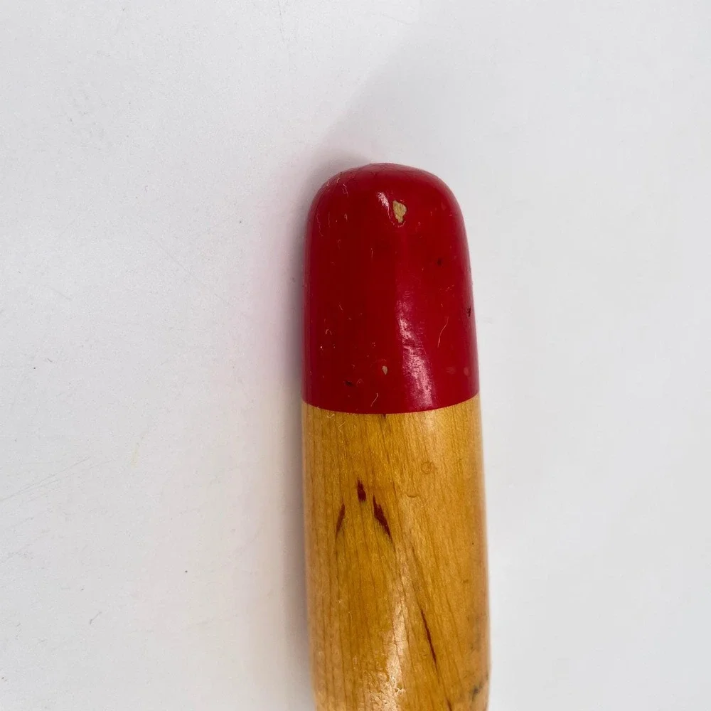 Vintage‎ Potato Masher Zigzag Wire Wood Handle Red Tip Farmhouse Kitchen Tool